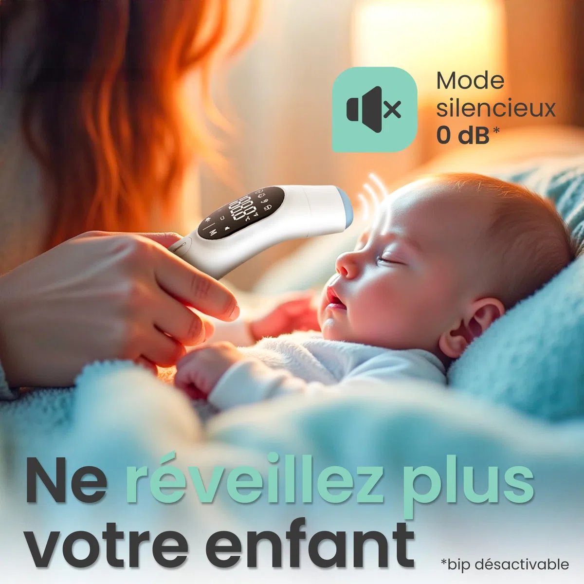Thermomètre Frontal et Auriculaire Infrarouge FARMAQO 4 en 1, Sans Contact Bébé Enfant Adulte, Bluetooth avec Application VitaConnect, Mesure en 1 Seconde, Alerte Fièvre 3 Couleurs, Garantie 3 Ans