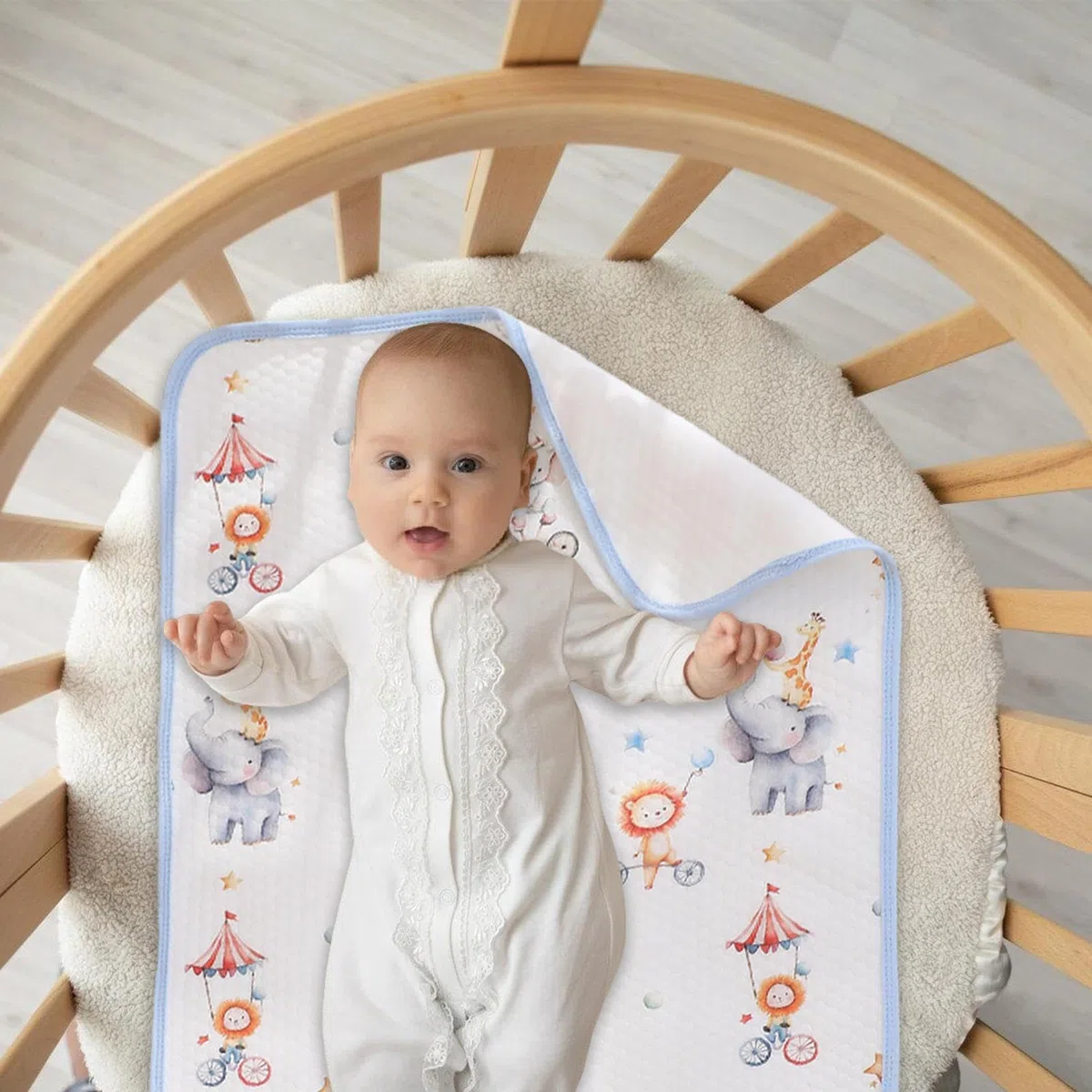 Lot de 2 tapis à langer, housse imperméable lavable, protection douce, utilisation pour crèche et apprentissage de la propreté, 70 x 50 cm, 160 g, couleur neutre