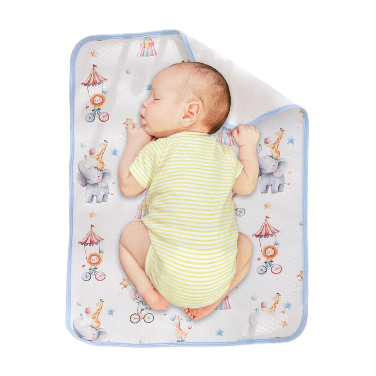 Lot de 2 tapis à langer, housse imperméable lavable, protection douce, utilisation pour crèche et apprentissage de la propreté, 70 x 50 cm, 160 g, couleur neutre