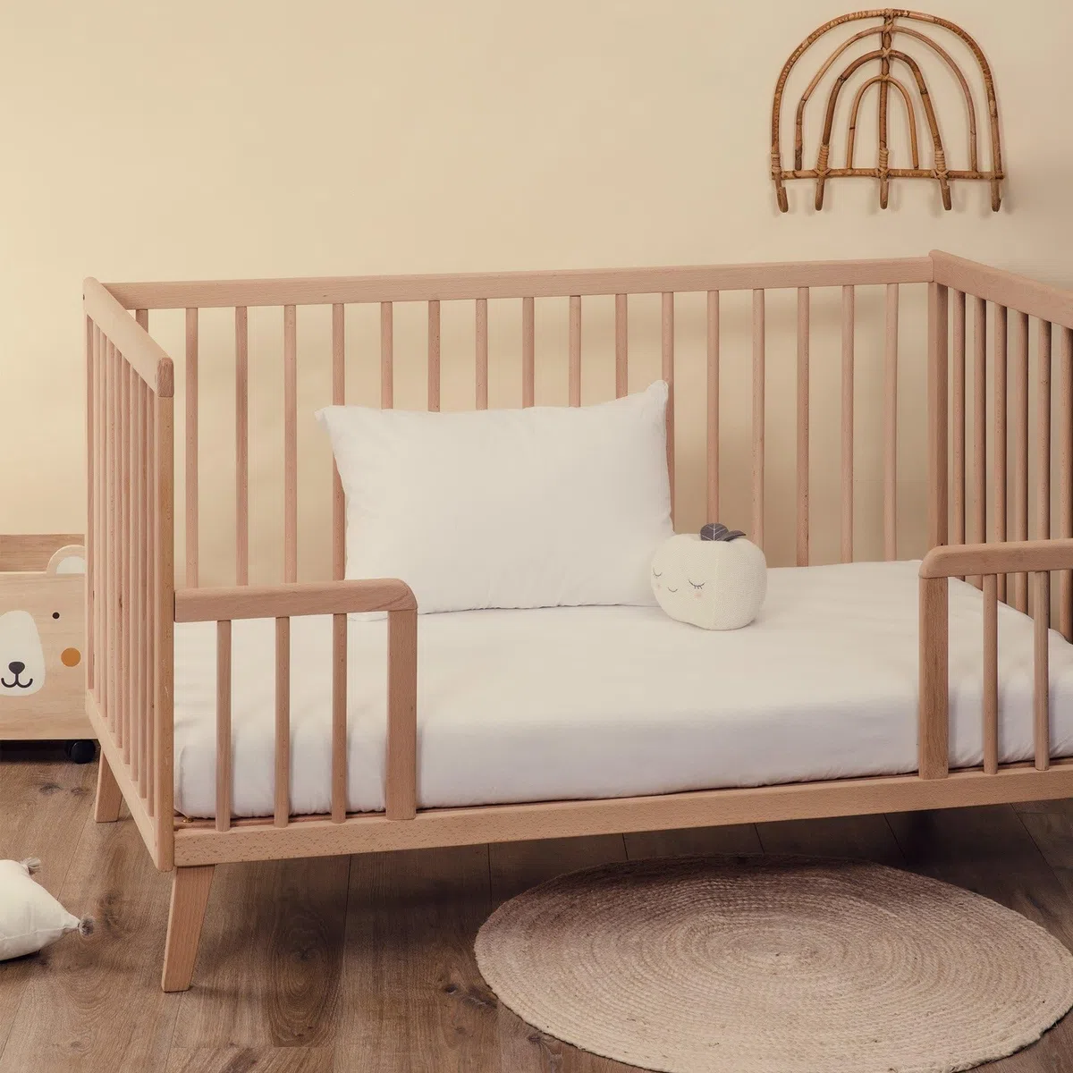 Kadolis - Protège Matelas bébé 70x140 cm - Tissu 100% Flanelle de Coton Bio - Doux et Confortable - Forme Drap Housse - sans matière synthétique - Certifié GOTS