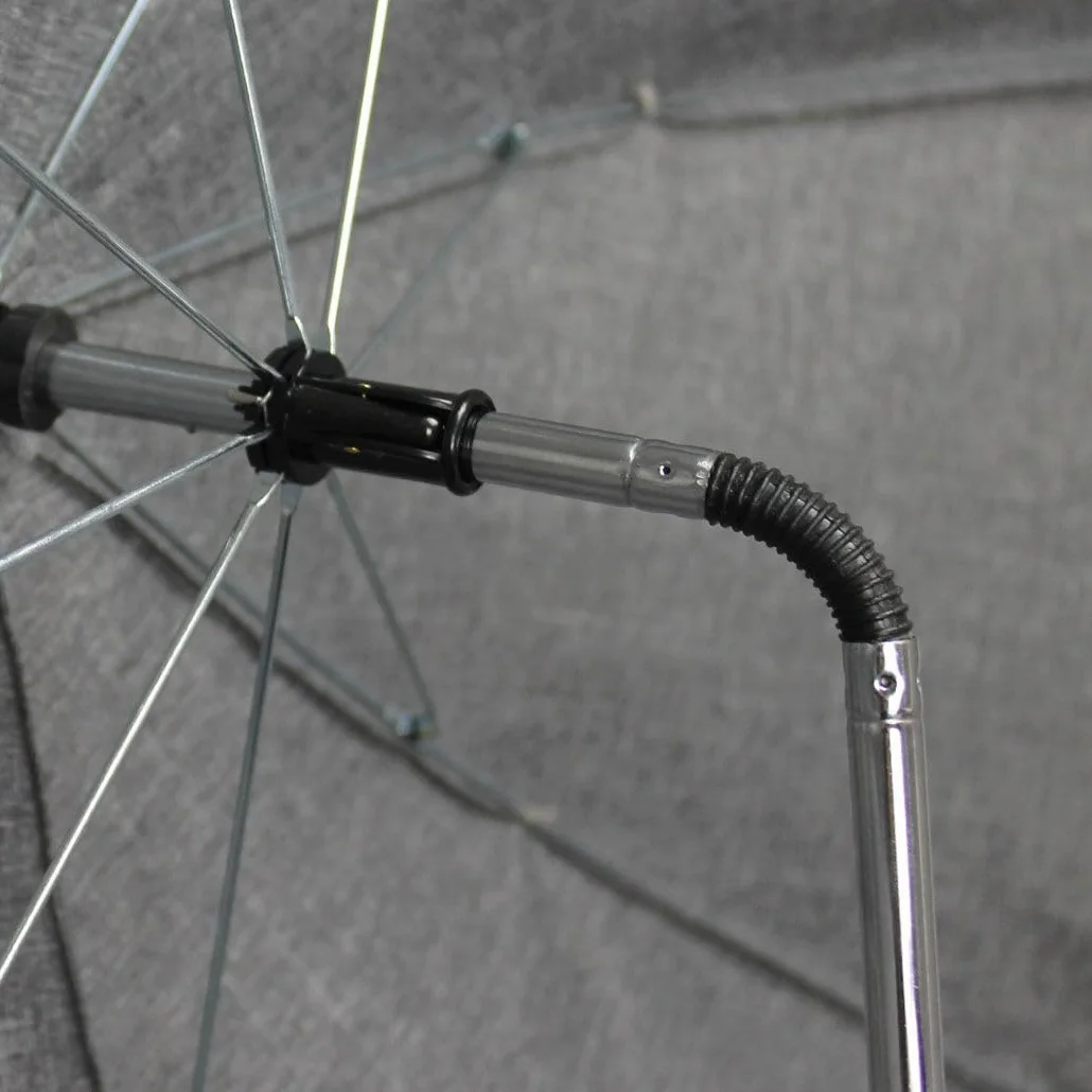 Parasol Dooky pour landau ou poussette (universel et flexible, protection UPF 50+, flexibilité à 180 degrés, technologie flex, système easyfix, déperlant), Gris
