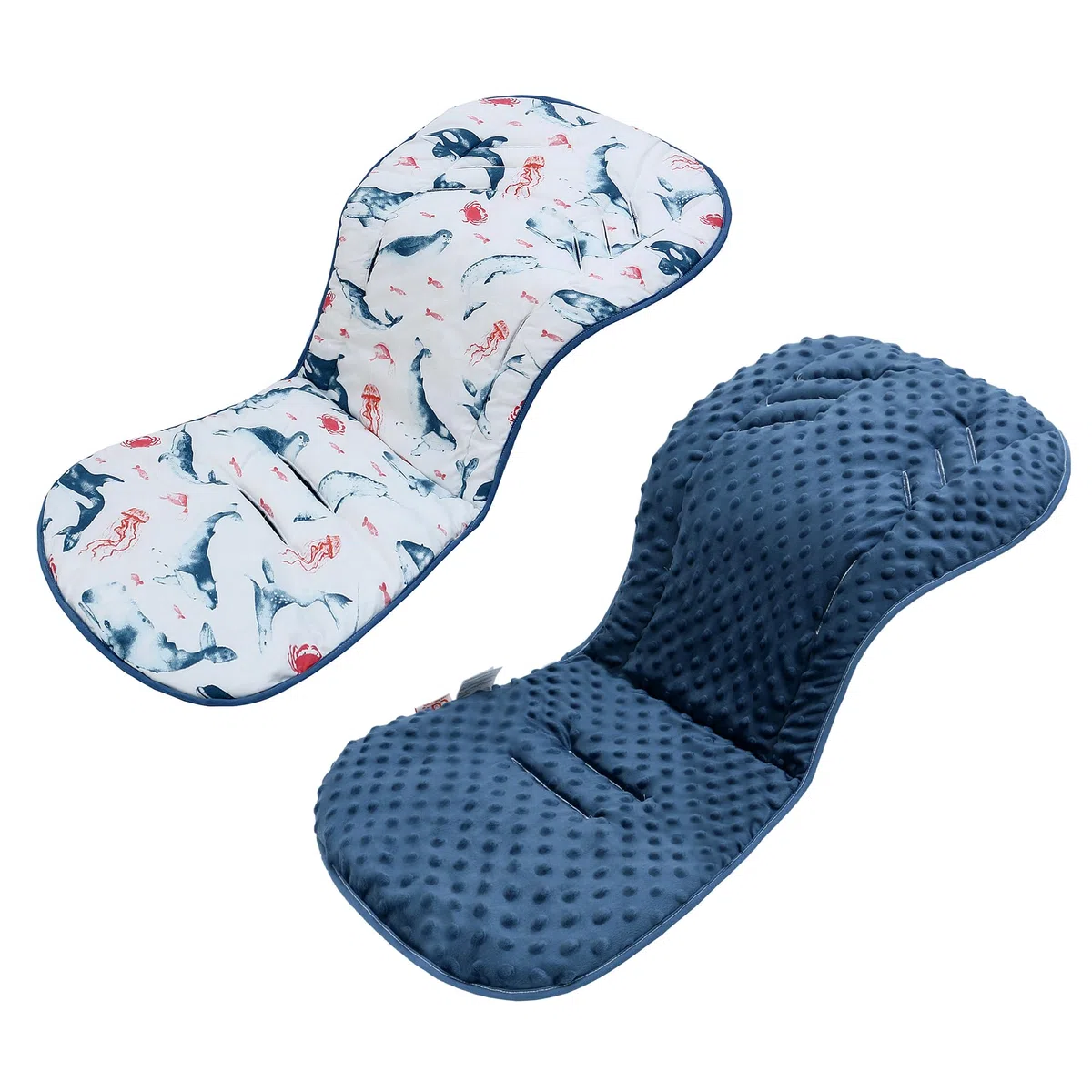 Universel Coussin de Siège pour Poussette, Réversible Coussin Réducteur Poussette, Confortable et Respirant, Compatible avec Poussettes, Sièges-Auto, Berceaux et Chaises Hautes (Baleine)