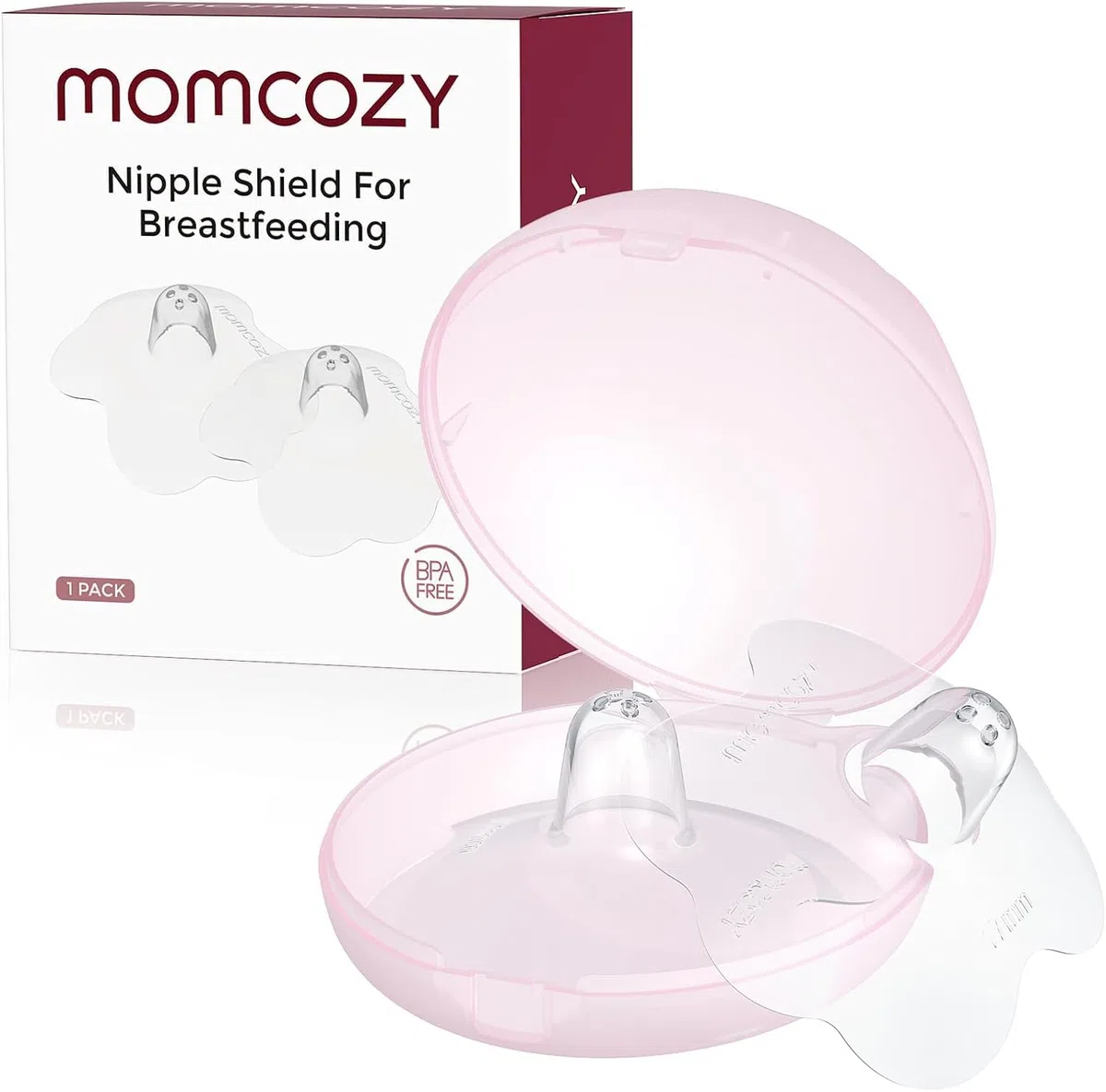 Momcozy Coquillage d'Allaitement en Silicone Alimentaire - Coussinets Tétons Ultra-Fins 20mm
