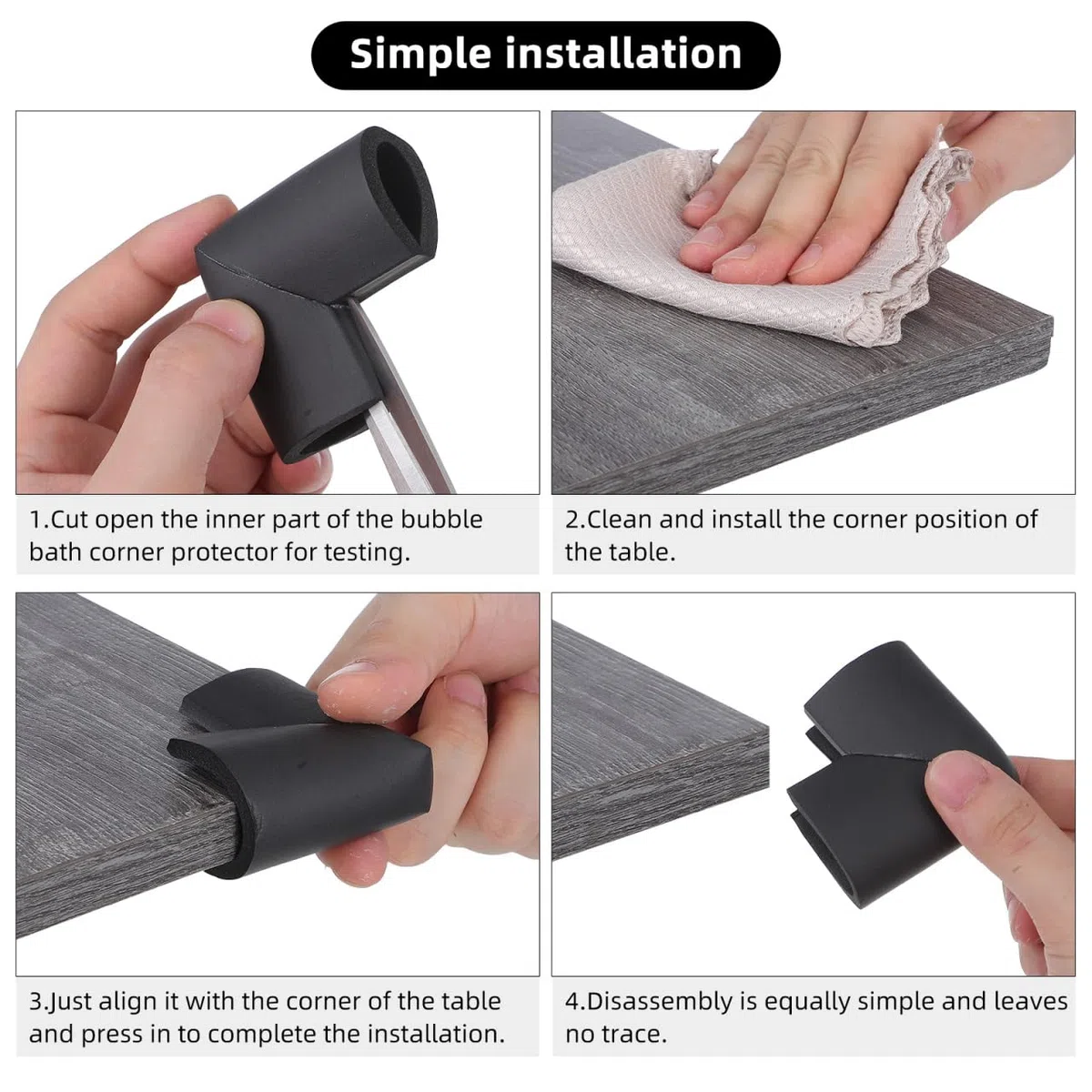 Lurrose Protecteurs D'Angle Pour Meubles Lot De 12 En Forme De U Souple Protection Coin De Table Pour Cadres Photo Et Mobilier Sécurité Domestique Bébé