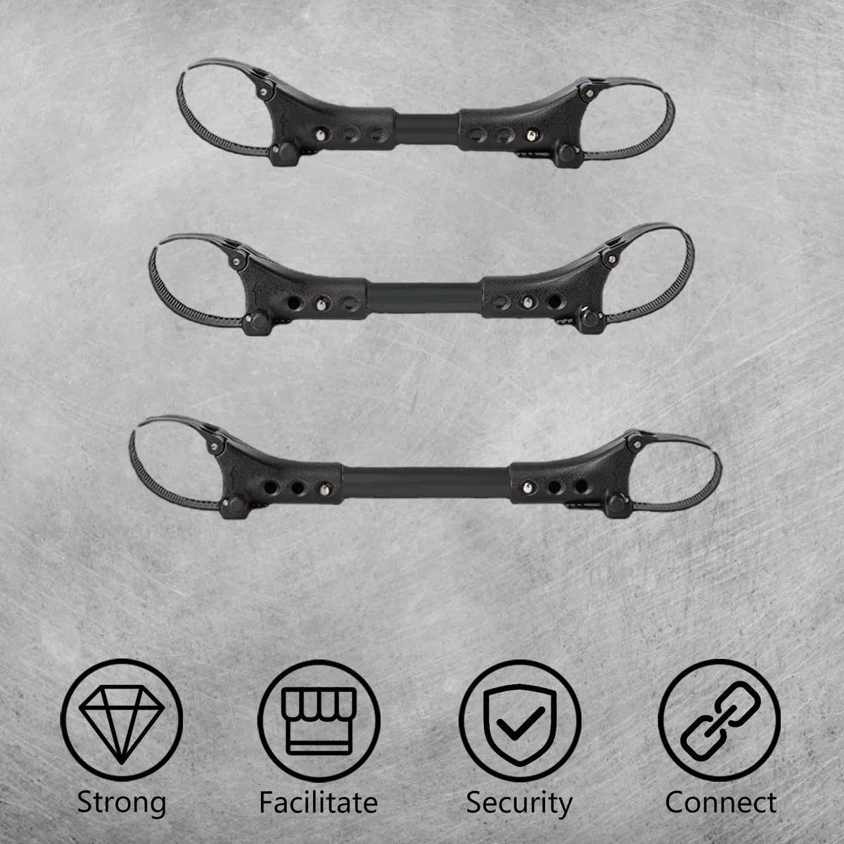 Connecteurs de poussette - Connecteur de poussette double, adaptateur de poussette | Connecteur de poussette jumeaux avec joints ajustables, accessoire universel pour poussette jumelle