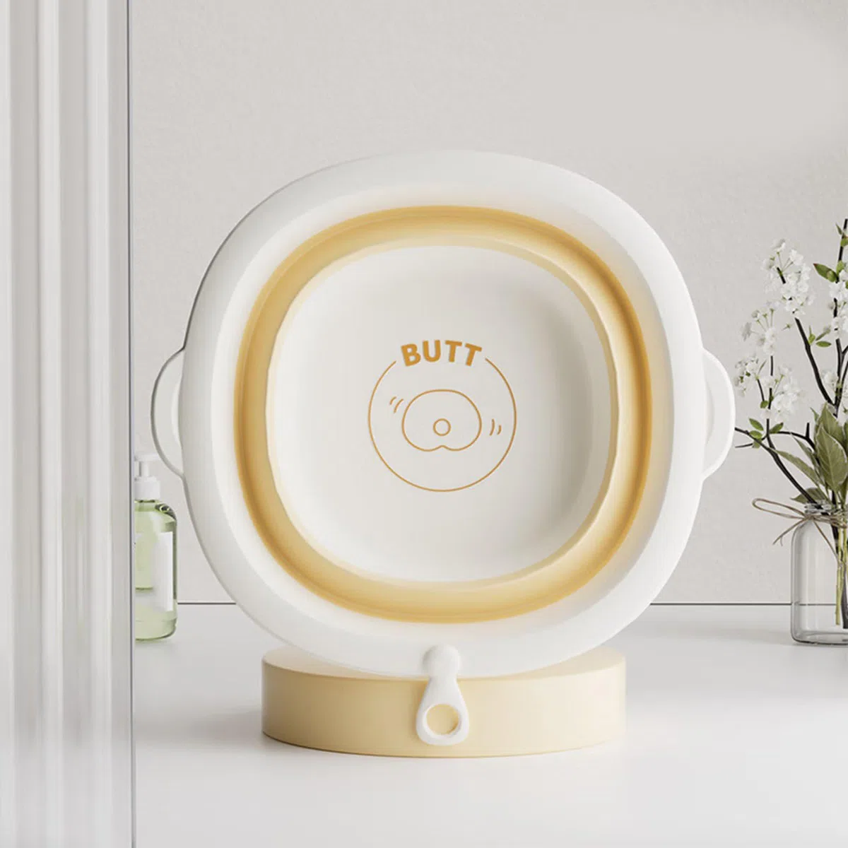 Bassine d'hygiène pliable pour nourrisson - 3 compartiments d'utilisation - Lavabo pour peaux sensibles - Lavabo pliable essentiel pour les nouveau-nés