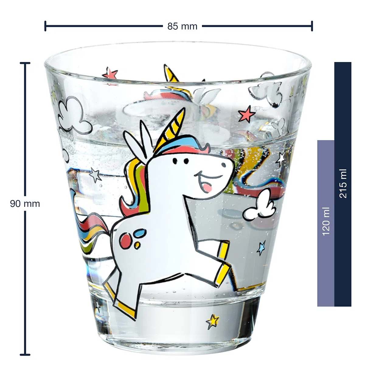 Leonardo Bambini 017902 Tasse en verre, pour enfant, motif animal, passe au lave-vaisselle, 1 pièce, 215 ml