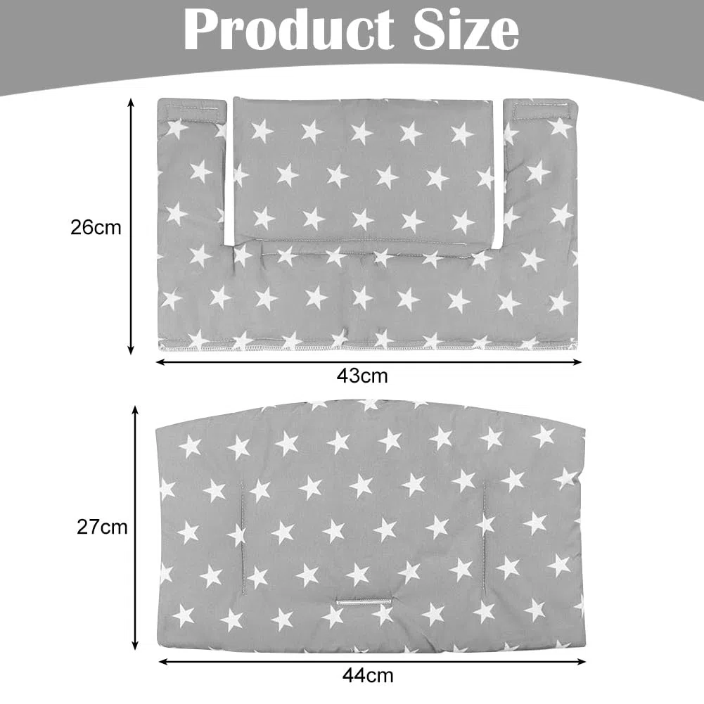 RANJIMA Coussin Chaise Haute bébé Compatible Stokke Tripp Trapp – Coussin de siège Rembourré Ergonomique Antidérapant Universel, Housse Lavable et Respirante, Confortable Antidérapante Lavable