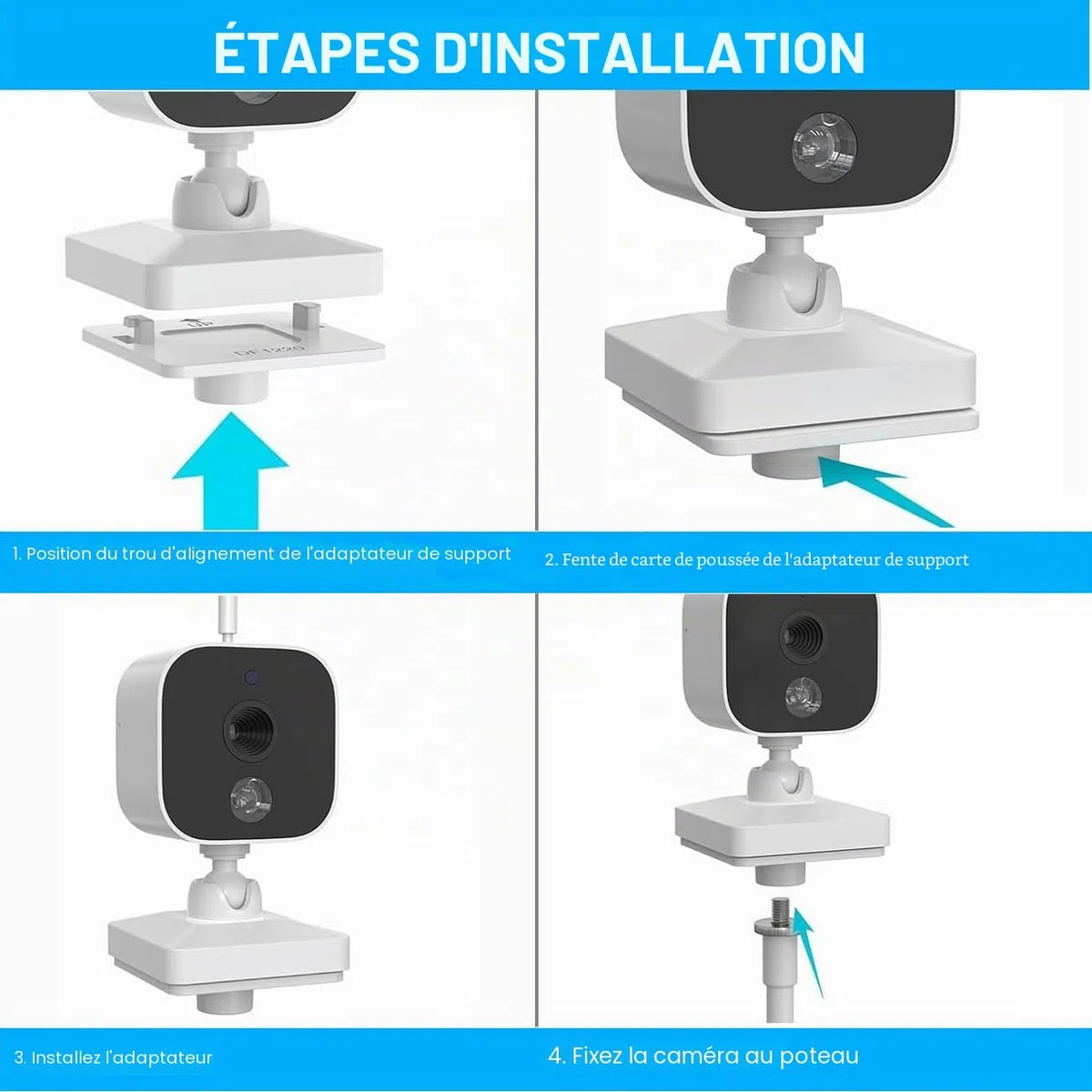 Support Universel pour GHB Babyphone, Flexible Support de Caméra Bébé pour Philips Avent, Compatible avec Moniteur OBVHNUA/momcozy/BOIFUN/ieGeek/Taktark, Fixation sans Perçage pour Lit Bébé et Chambre