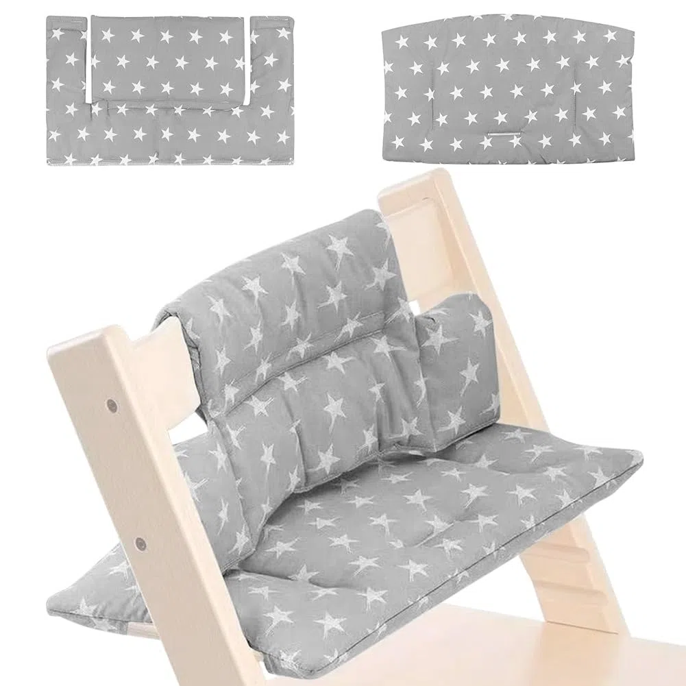 RANJIMA Coussin Chaise Haute bébé Compatible Stokke Tripp Trapp – Coussin de siège Rembourré Ergonomique Antidérapant Universel, Housse Lavable et Respirante, Confortable Antidérapante Lavable