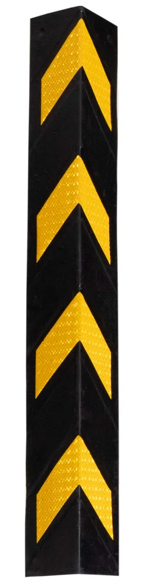 Stagecaptain KS-8010 Protection d’Angle - Protection d’Angle en Caoutchouc Flexible - Longueur : 78 cm - avec réflecteurs - Noir/Jaune