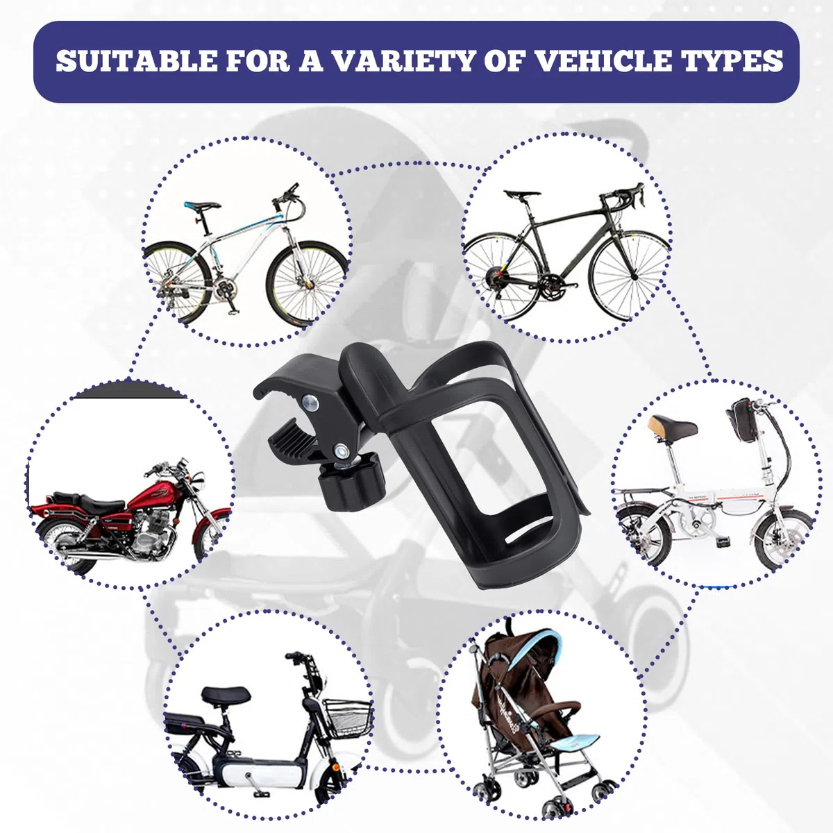 Porte-Gobelet pour Poussette: PRITOK Porte-Gobelet pour vélo, Porte Bidon Vélo, Porte-Gobelet Rotation 360 Degrés Vélo pour Scooters, Vélos, VTT, Poussettes 4 Pièces