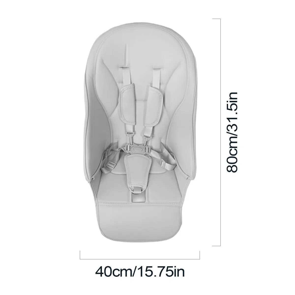 Générique Housses De Chaise Haute pour Bébé - Housse en Similicuir avec Coussinet Rembourré - Attachements Confortables Et Protections Sécurisées Filles Garçons Petits-