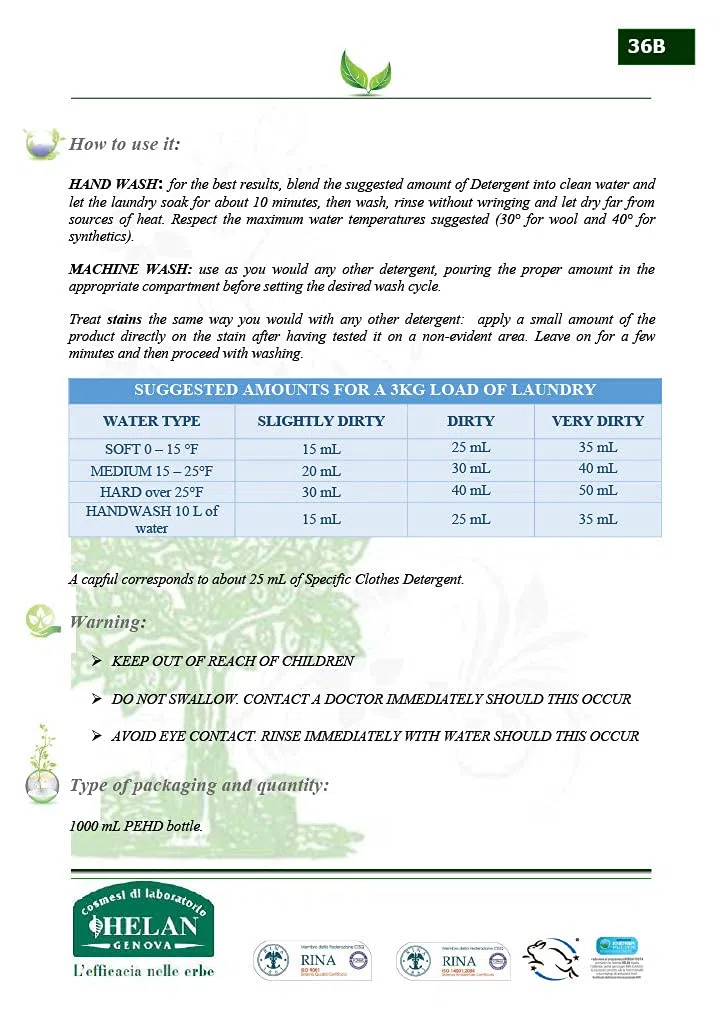 Helan Bollicine Ensemble de lessive liquide pour vêtements de bébé 1 l + assouplissant concentré à l'aloe vera 500 ml – Végétalien, idéal pour le lavage à la main et en machine, fabriqué en Italie